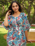 Printed Fit & Flared Midi Ethnic Dresses